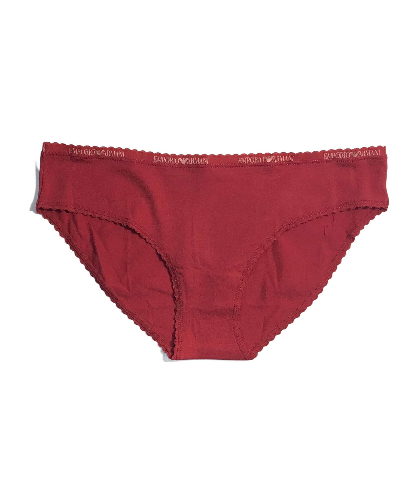 Emporio Armani Shell-rimmed Logo Underwear In Red