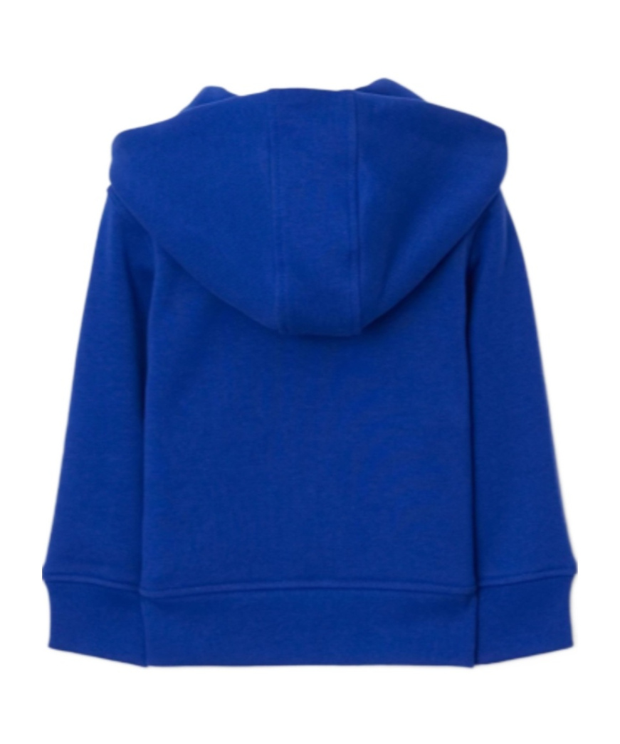 Burberry Ekd Logo-patch Cotton Hoodie In Blue