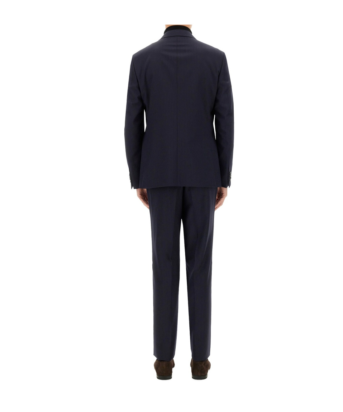 Shop Zegna Long-sleeved Suit In Black