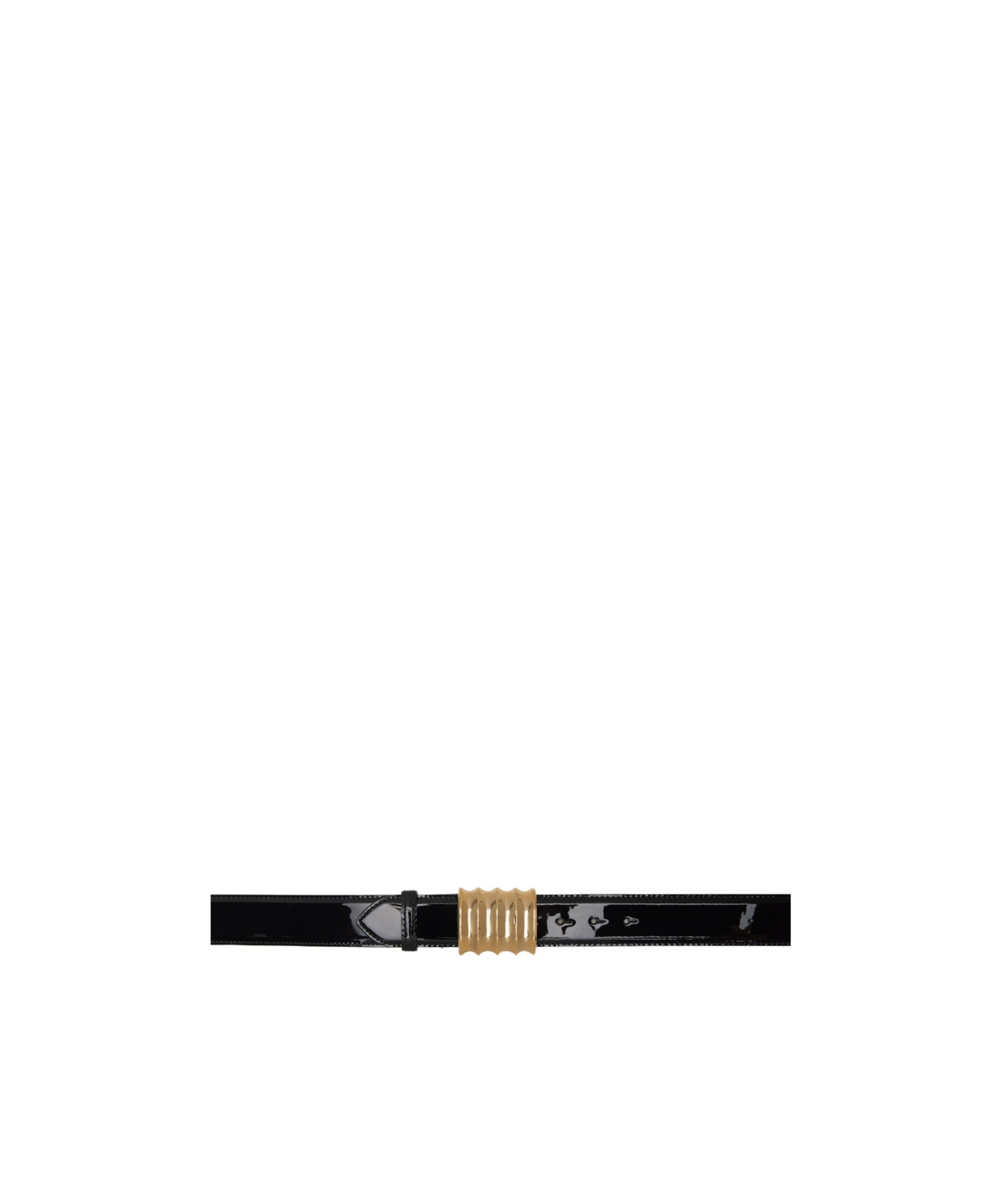 Khaite Julius Patent Leather Belt In Black