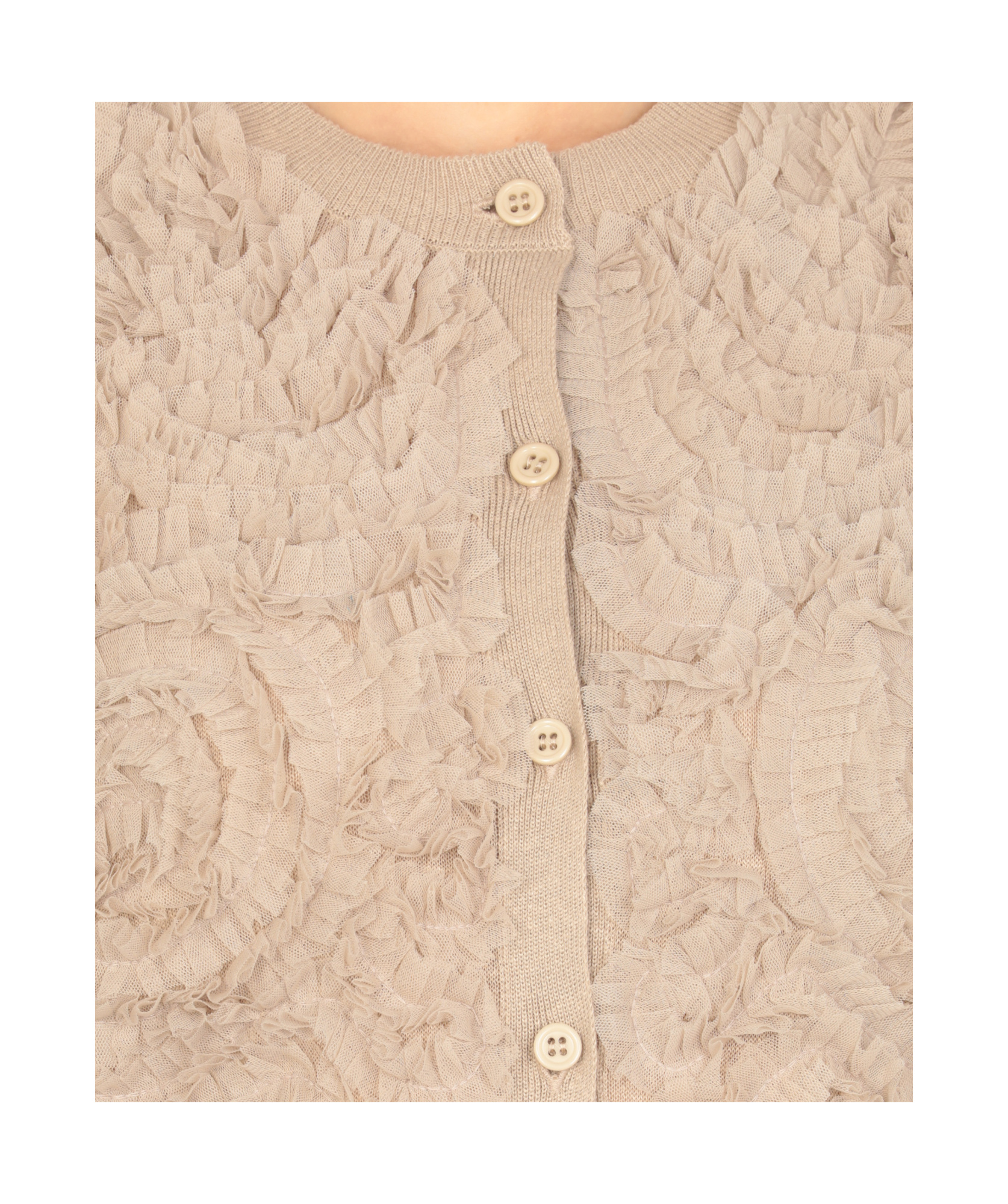 Fabiana Filippi Beige Linen And Cotton Cardigan