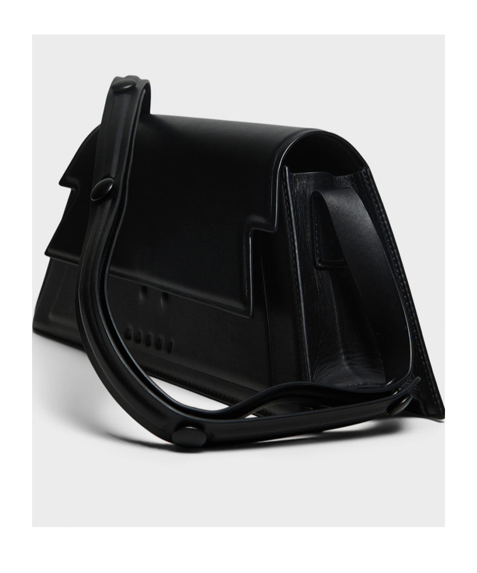 Shop Marni Medium Trunkoise Bag In Smooth Black Leather