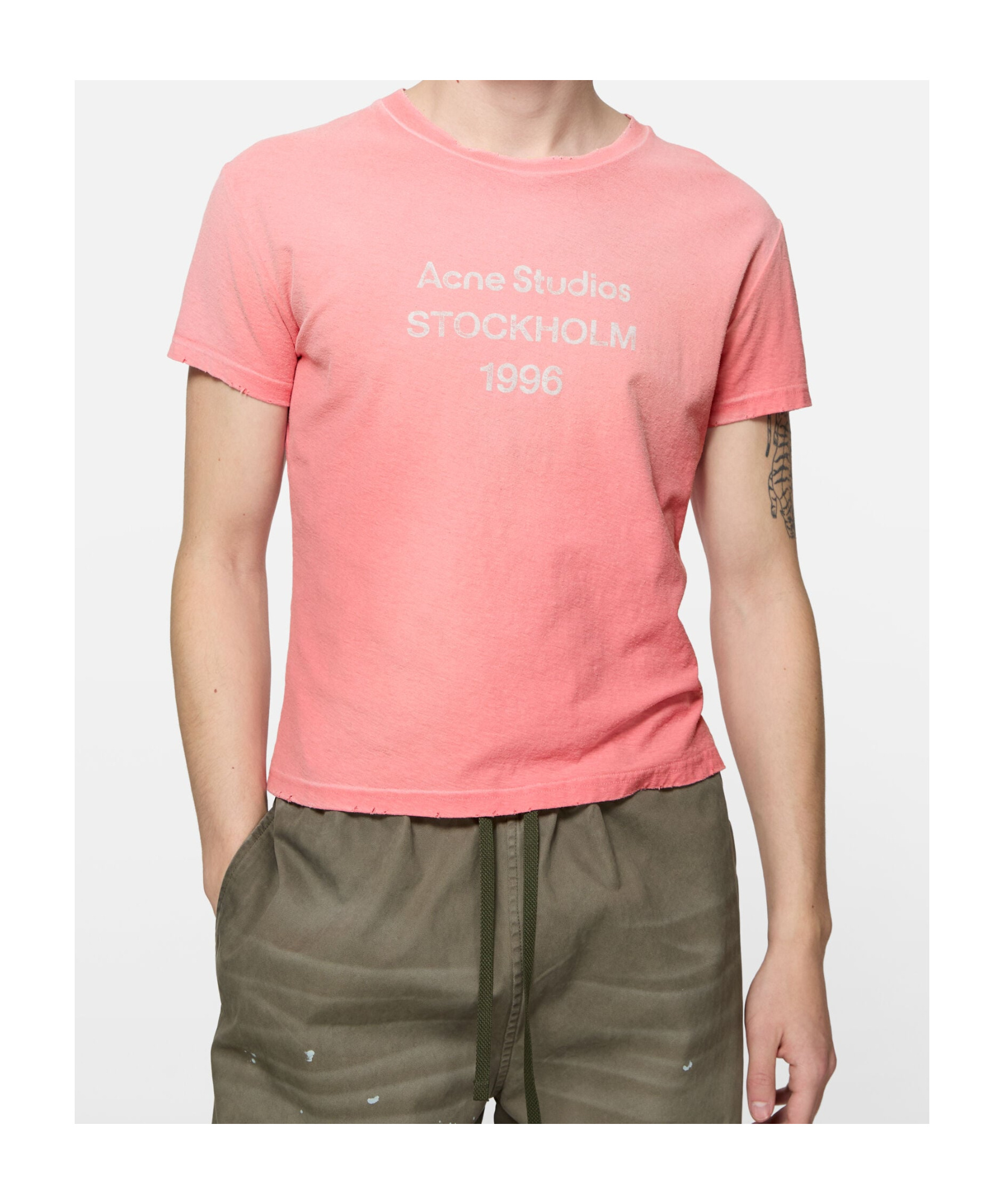 Acne Studios Fitted Logo T-shirt In Multi