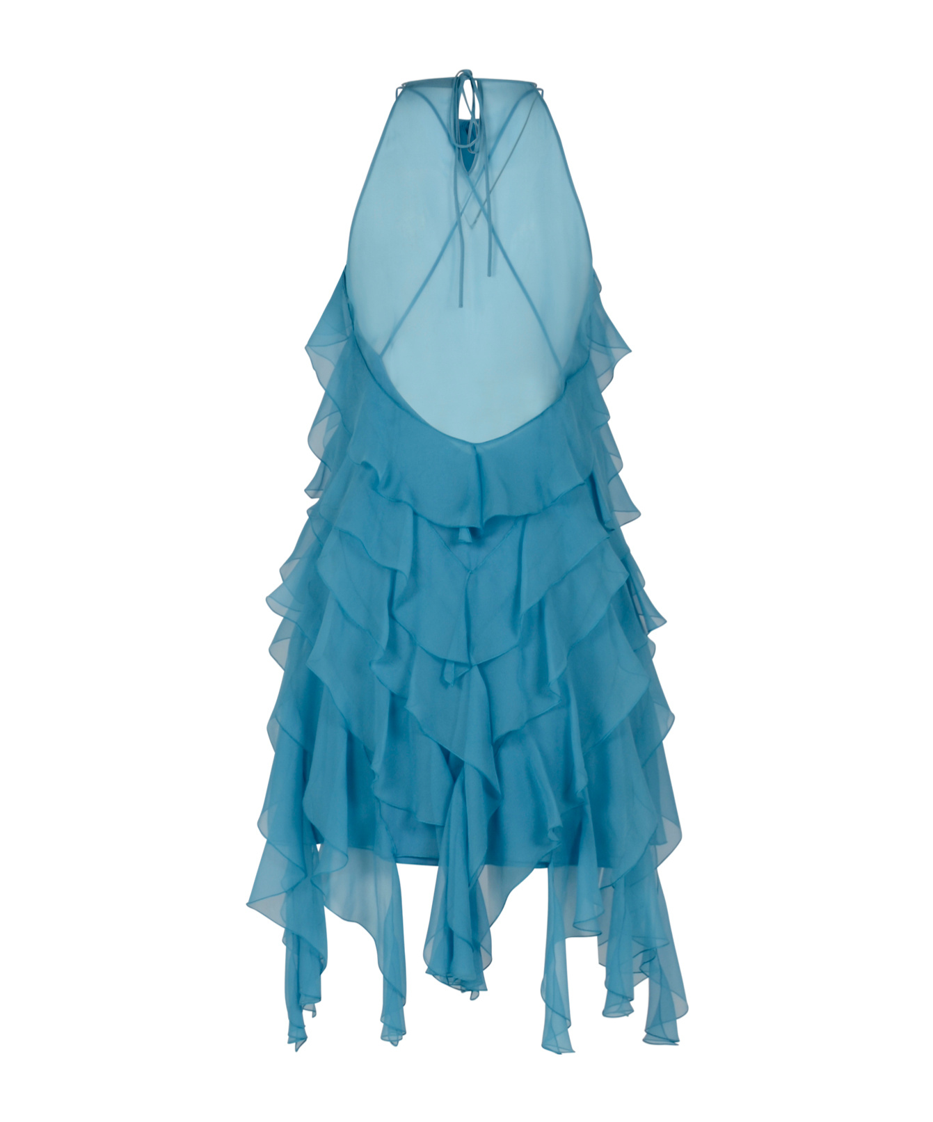 Alberta Ferretti Sleeveless Dress In Blue