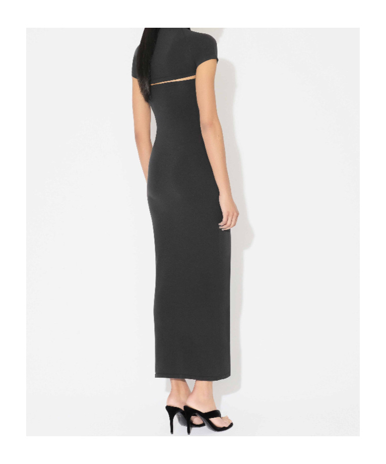 Alaïa Second-skin Knit Cut-out Dress In Black