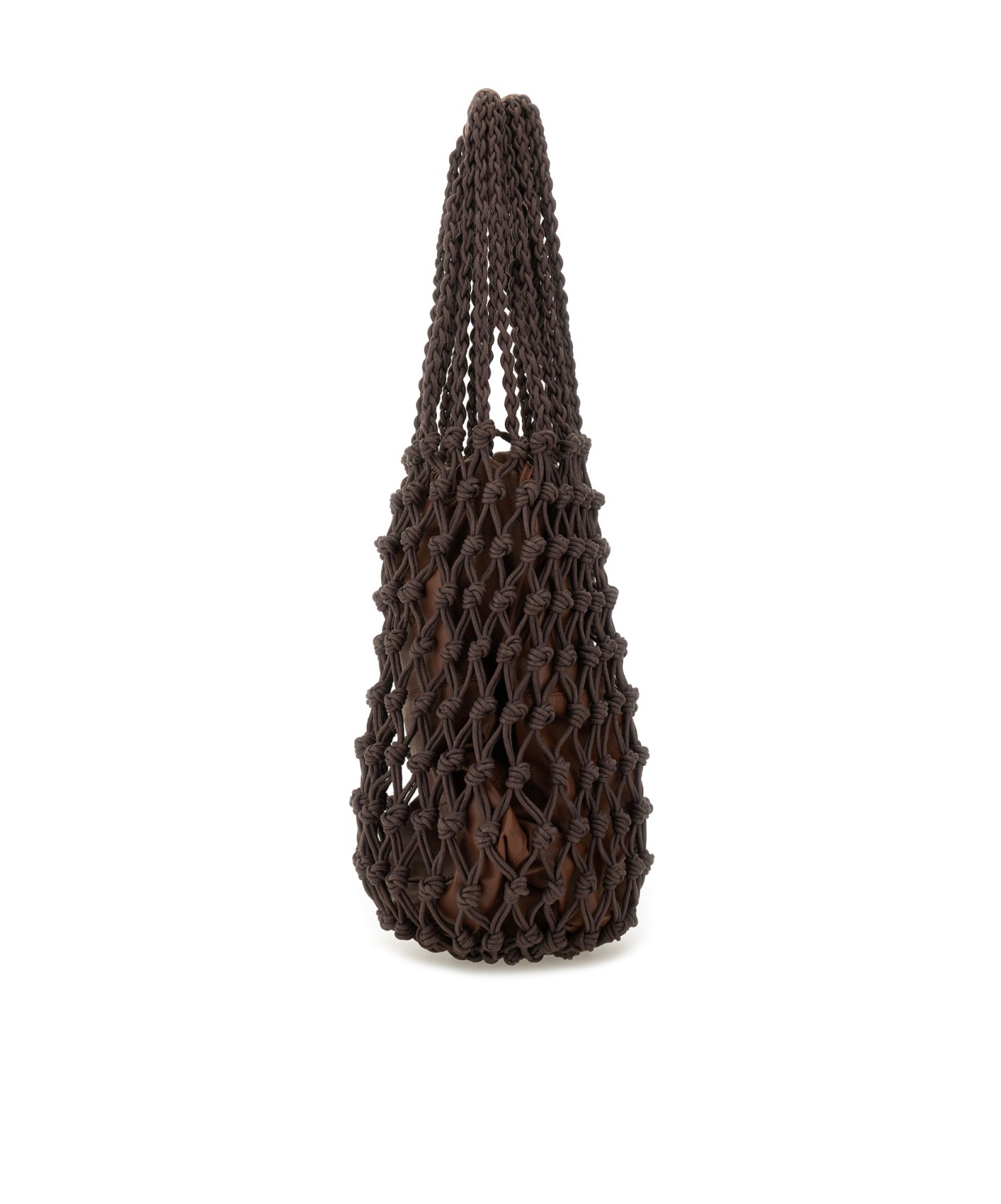 Alysi Mesh Tote Bag In Brown