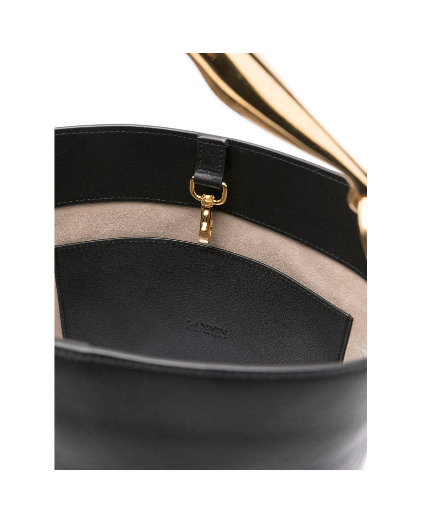 Shop Lanvin Pencil Cat Leather Bucket Bag