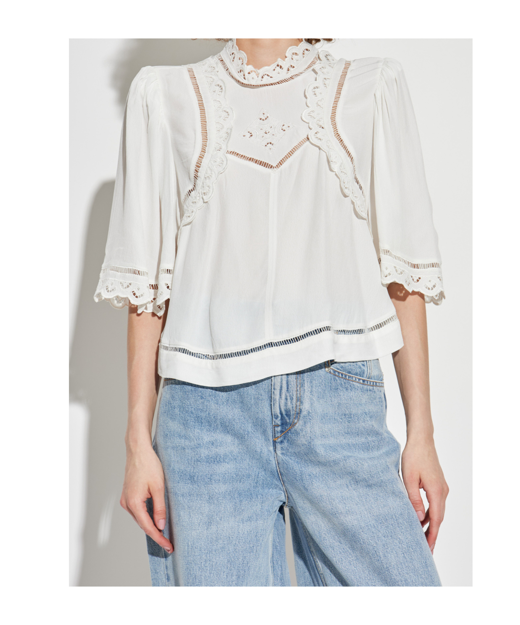 Isabel Marant Hollow Top In White