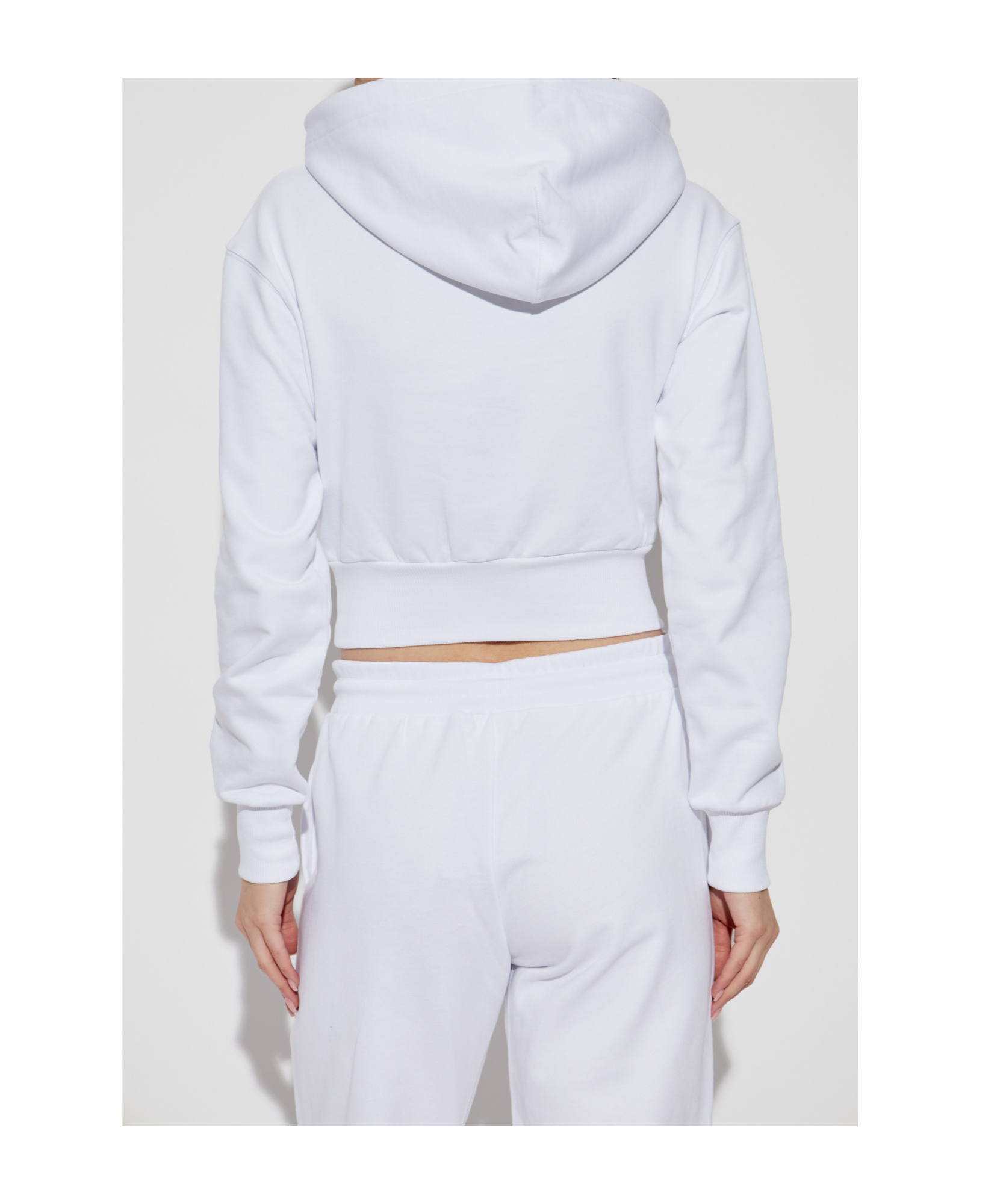 Versace Jeans Cotton Hoodie In White