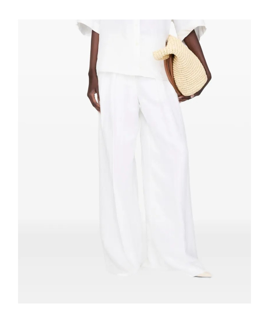 Anine Bing Belt Loops Slacks In White