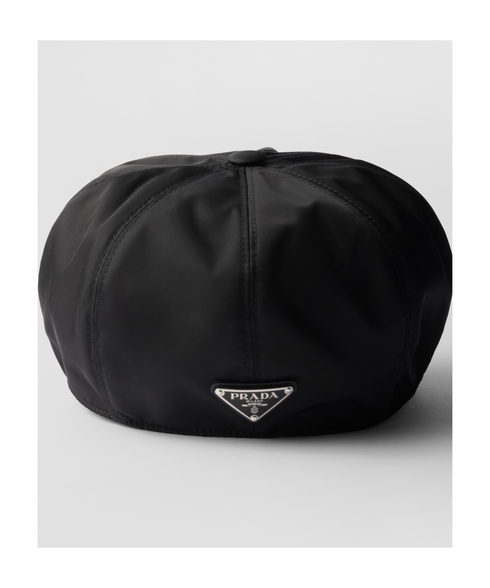 Prada Re-nylon Newsboy Cap In Black