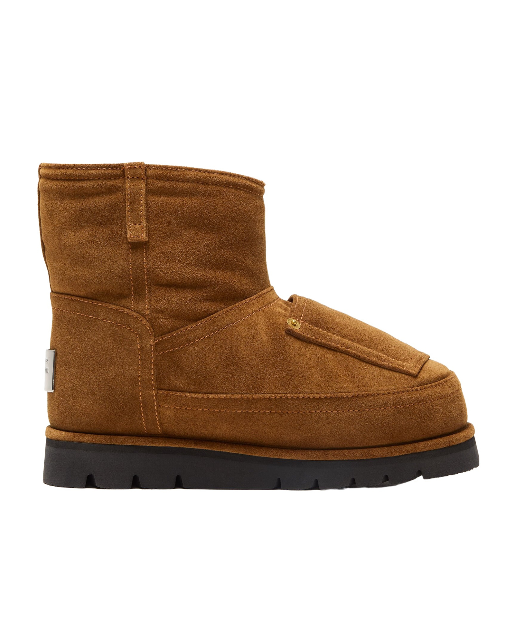 Acne Studios Shearling-lined Suede Ankle Boots In Brown
