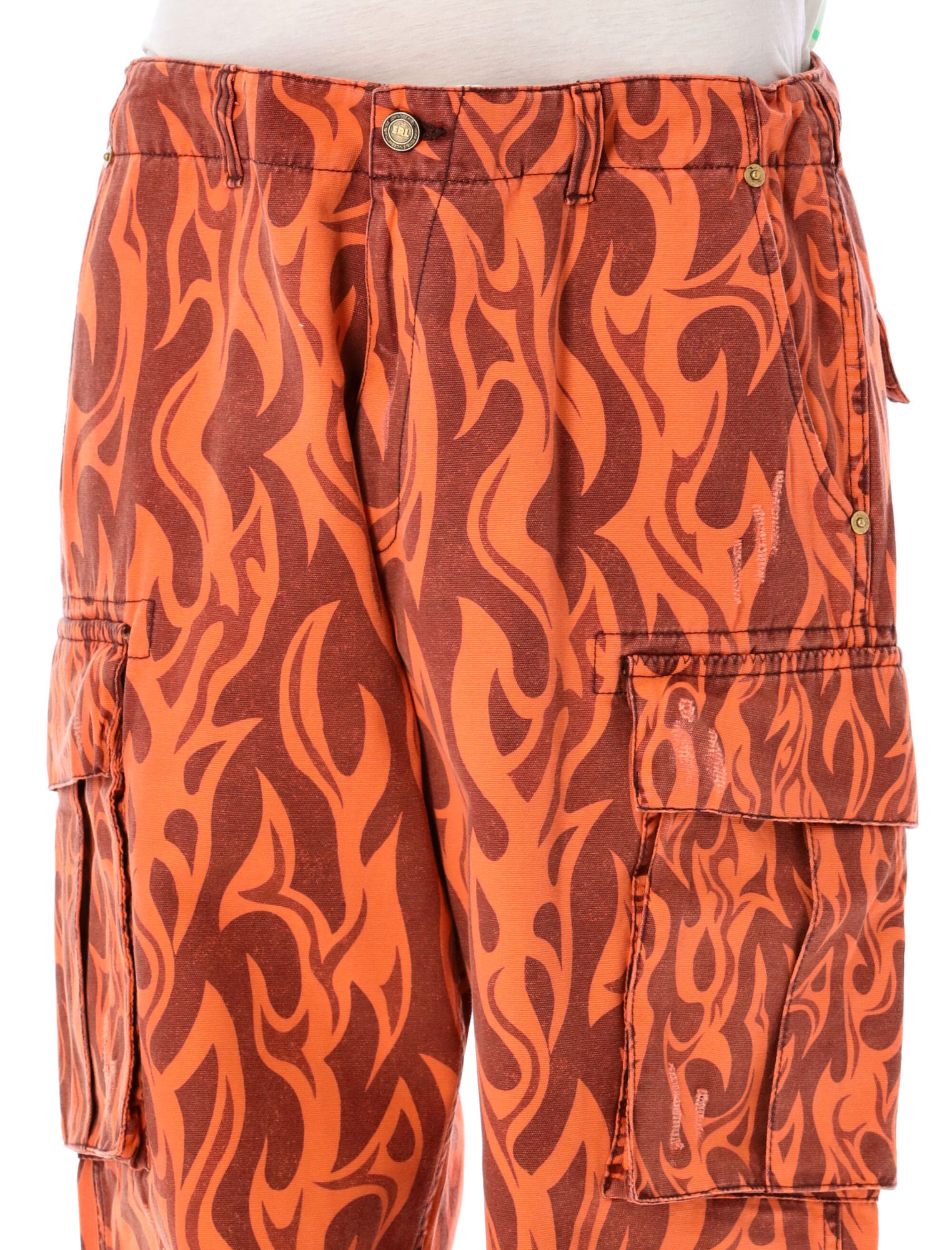 Erl Elastic Waist Overalls In Red