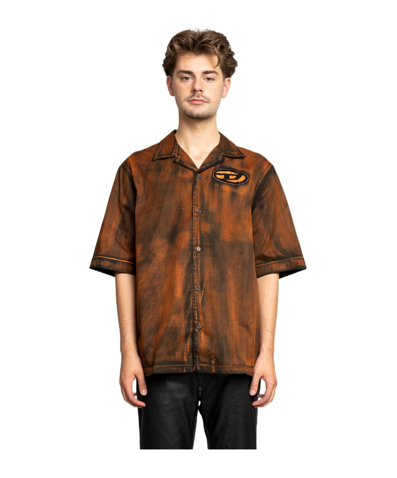Diesel Short-sleeved Shirt In Brown