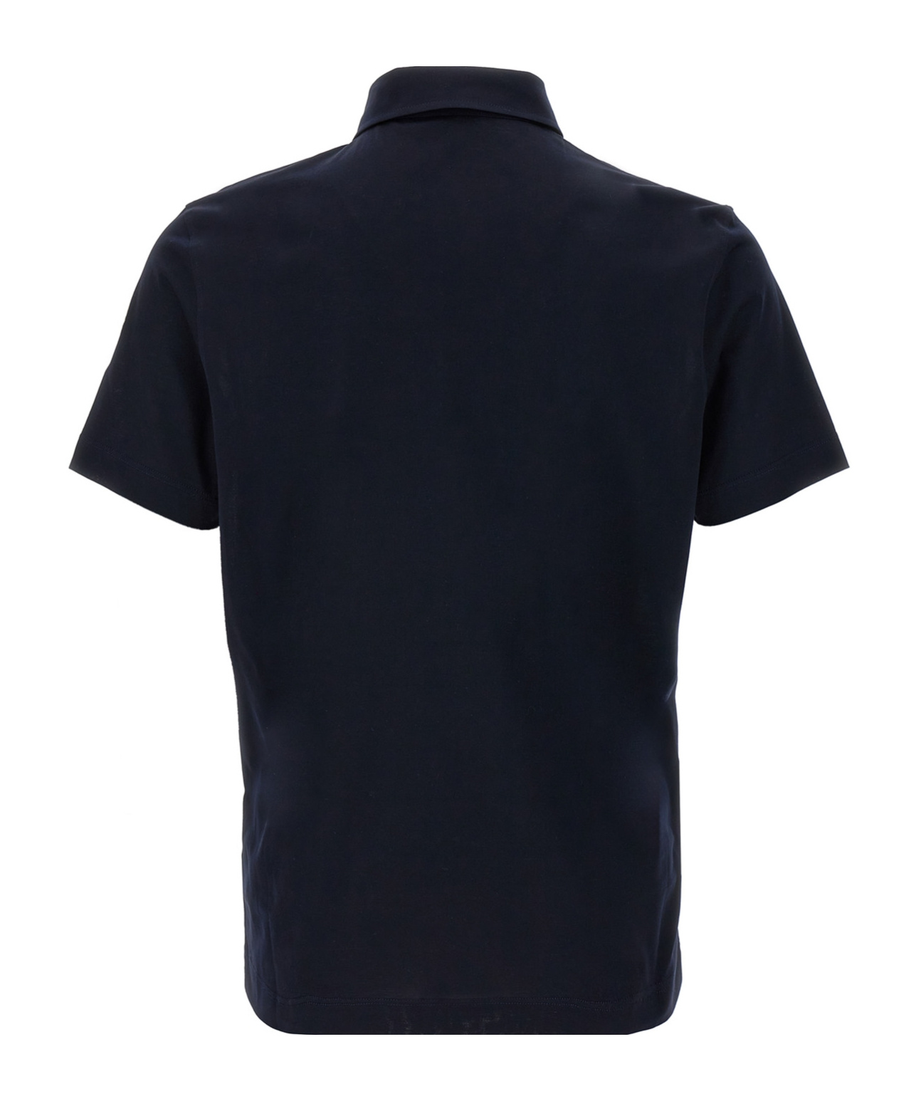 Moncler Short-sleeved Polo Shirt In Blue