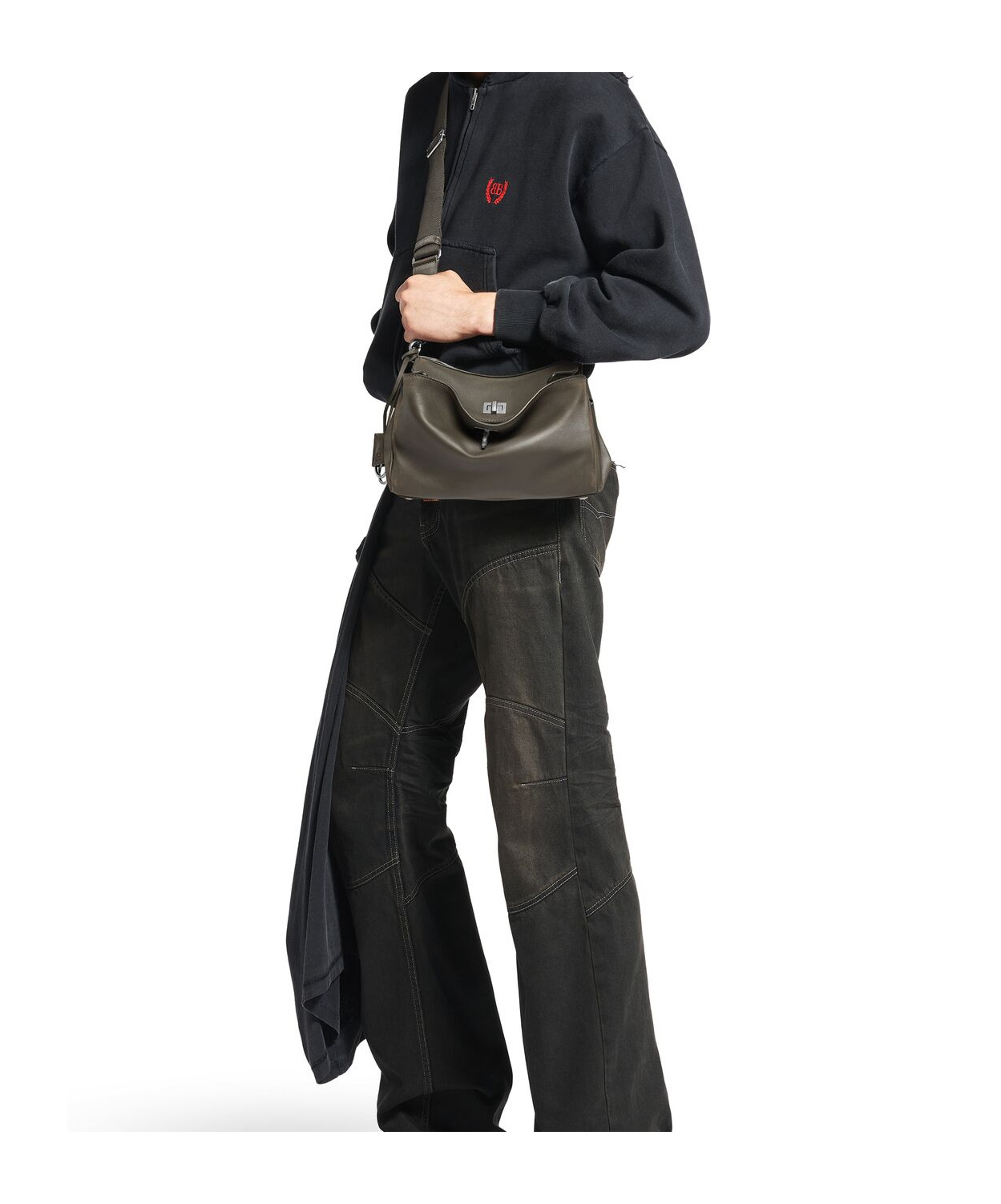 Balenciaga Men's Rodeo Small Messenger Bag  In Khaki