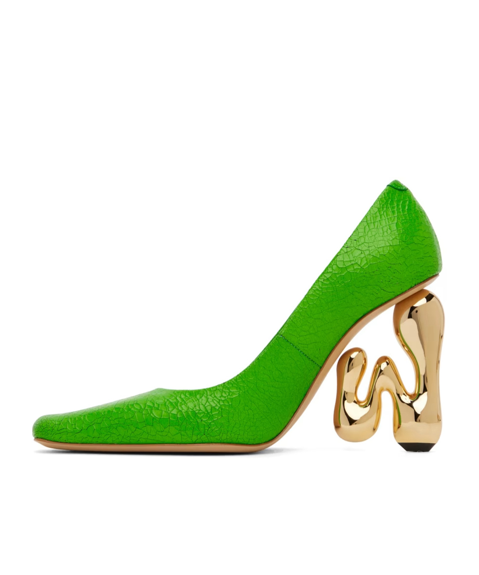 Jw Anderson Bubble Shallow-mouth High Heels In Green