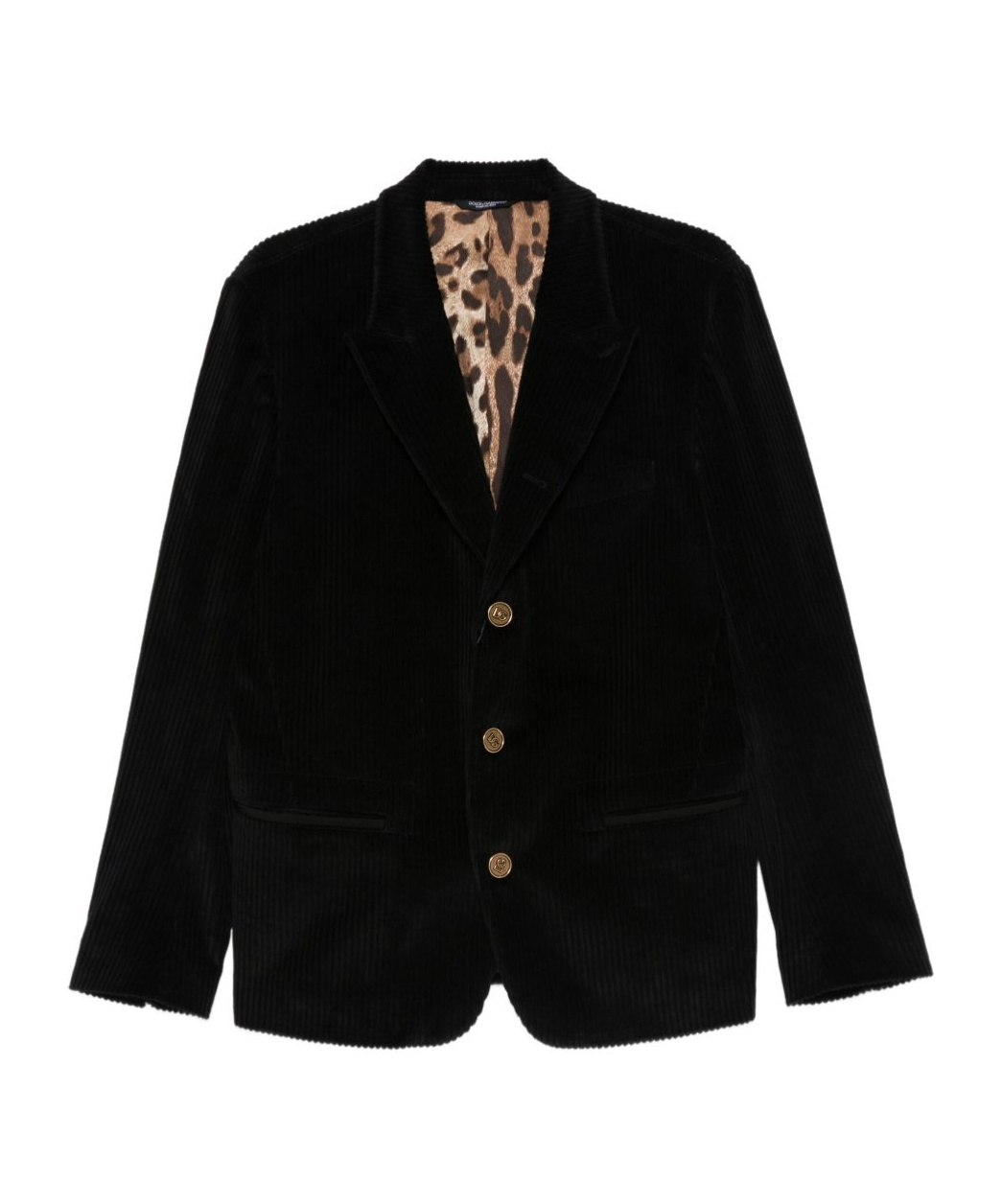 Dolce & Gabbana Corduroy Blazer In Black