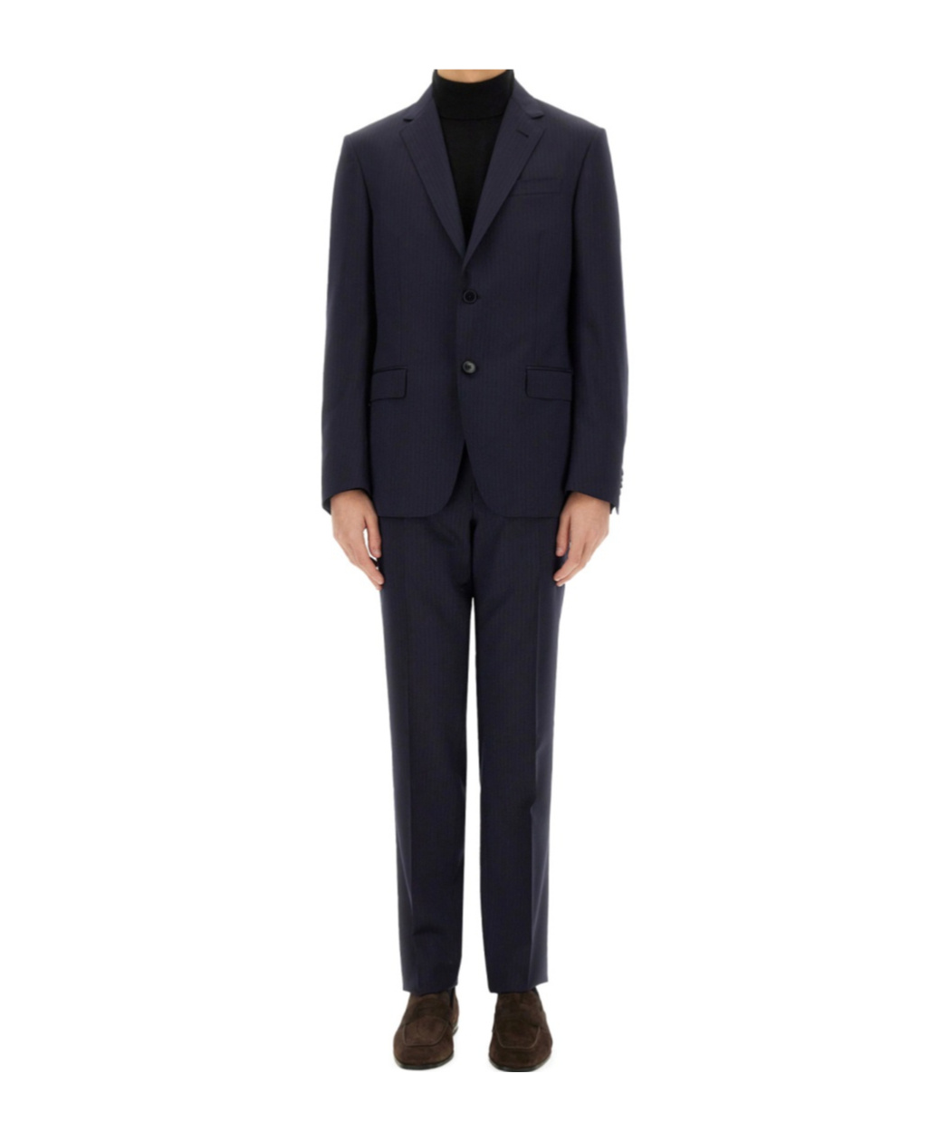 Shop Zegna Long-sleeved Suit In Black