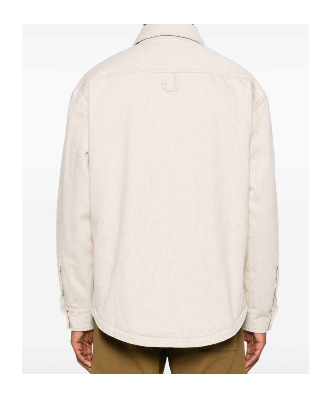 Jacquemus Button-down Shirt Curved Hemline Long Sleeves In White