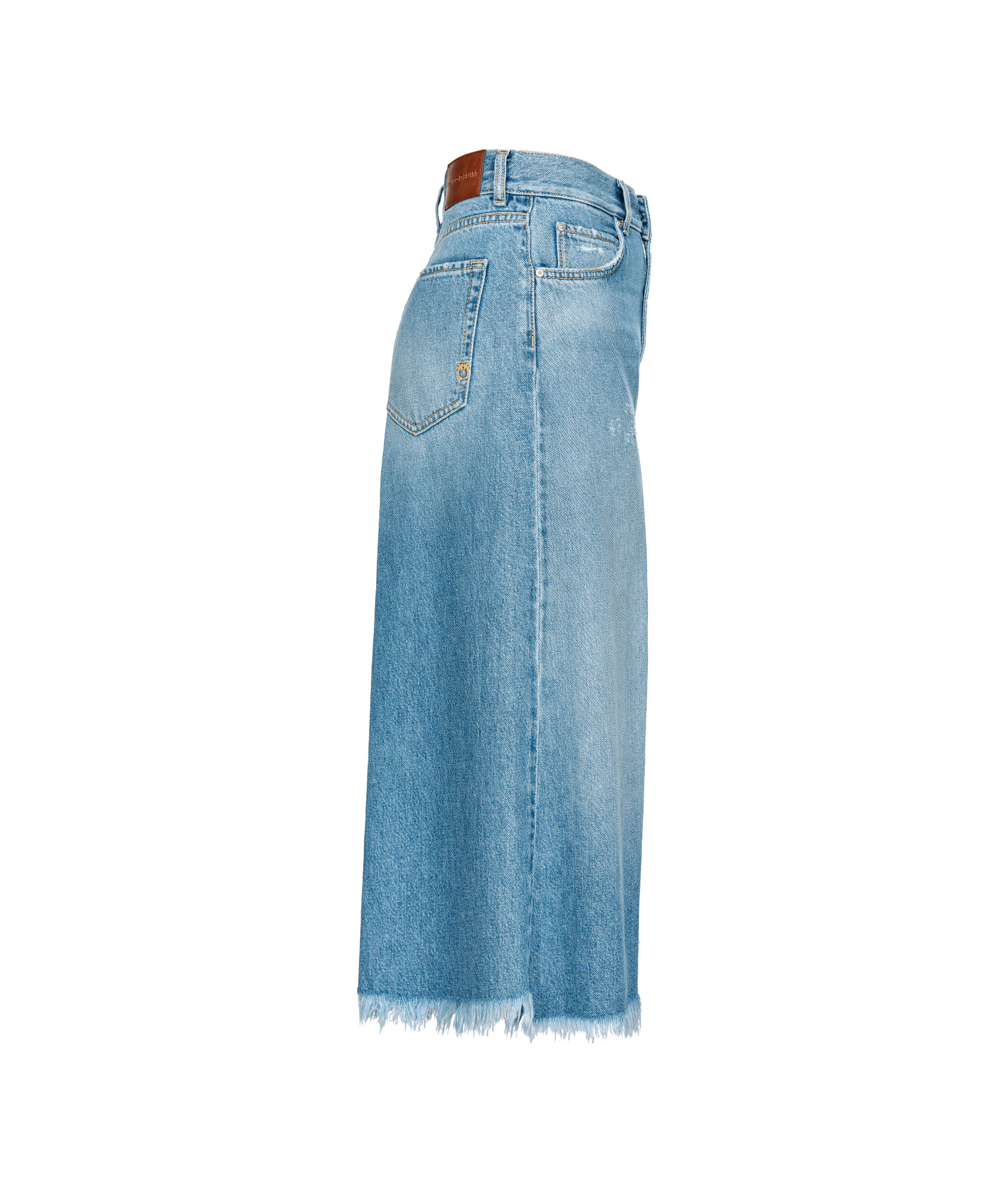 Pinko Bermuda Ample En Denim Doux In Blue
