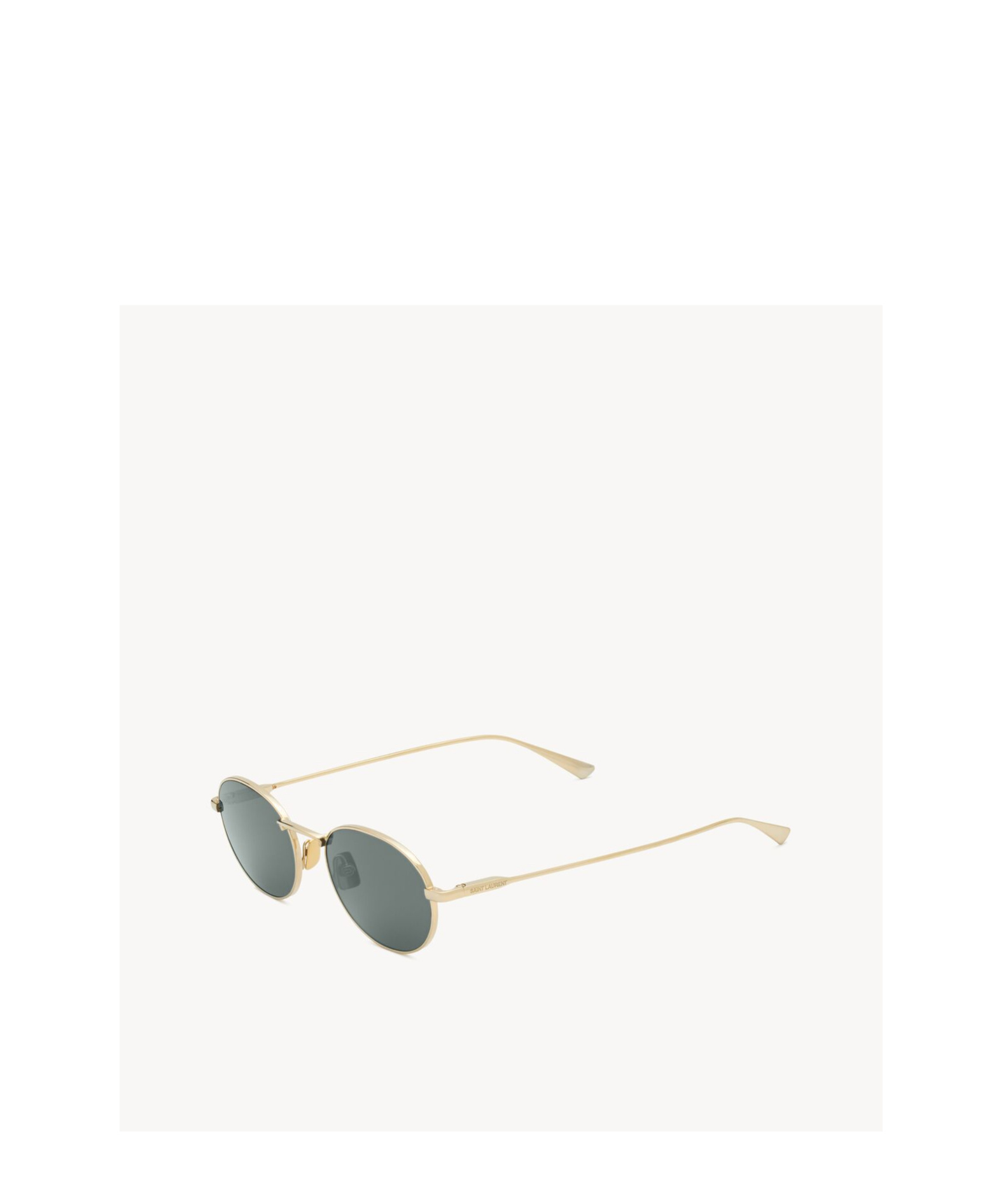 Saint Laurent Round Metal Sunglasses In Gray