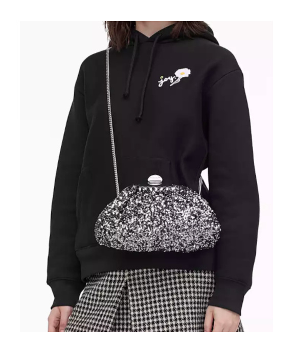 Marc Jacobs Sequin Shoulder Bag In Black