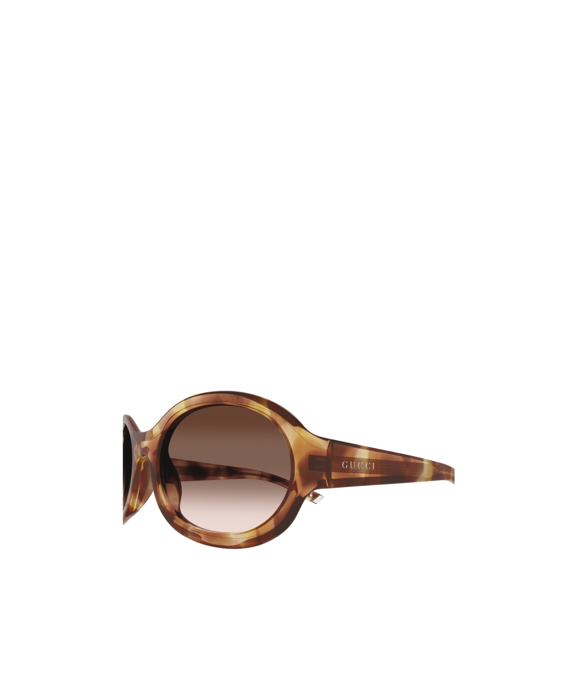 Gucci Geometric Sunglasses In Brown