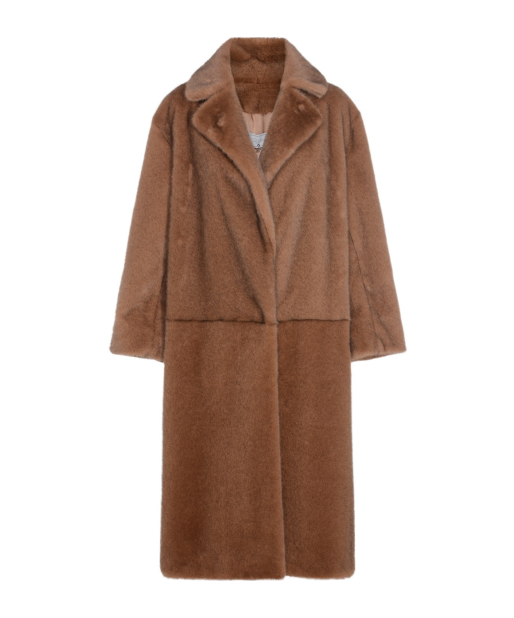 Antonelli Brown Tailored Coat With Structured Fit In Brown