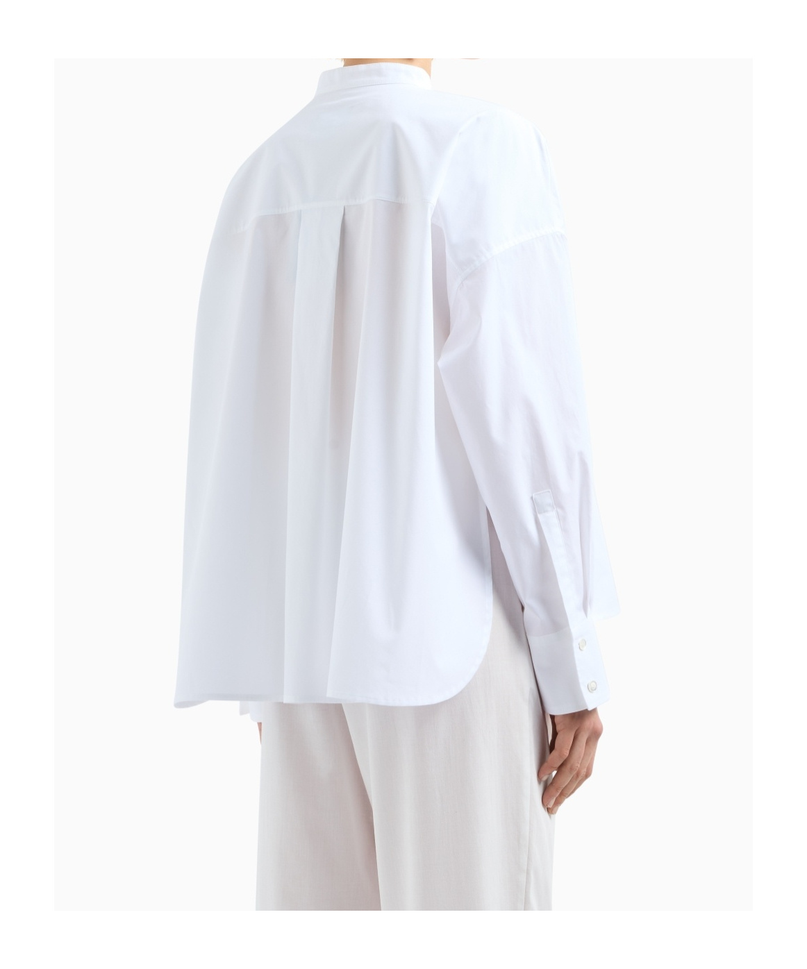 Shop Emporio Armani Cotton Shirt In White