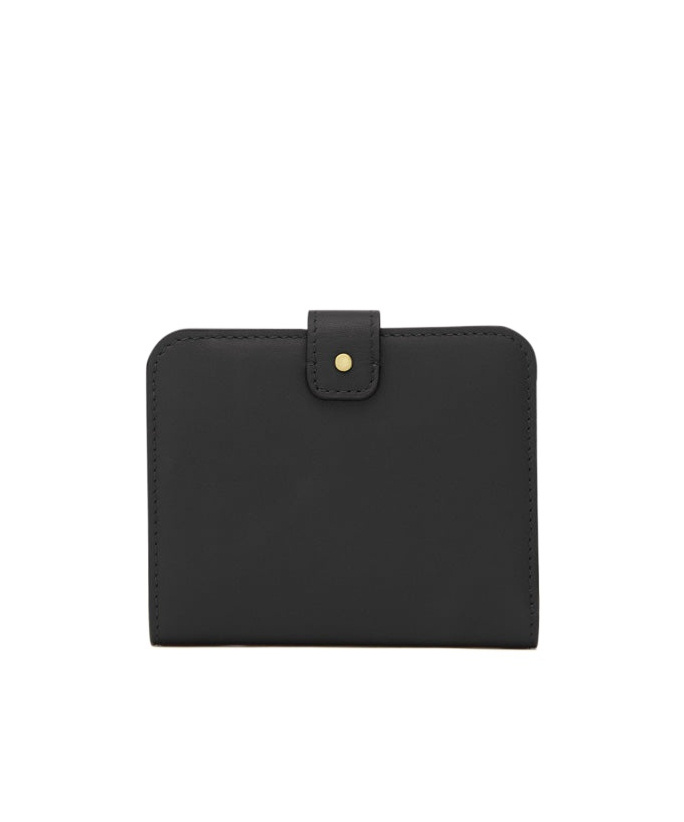 Isabel Marant Oskan Studded Soft Leather Wallet In Black