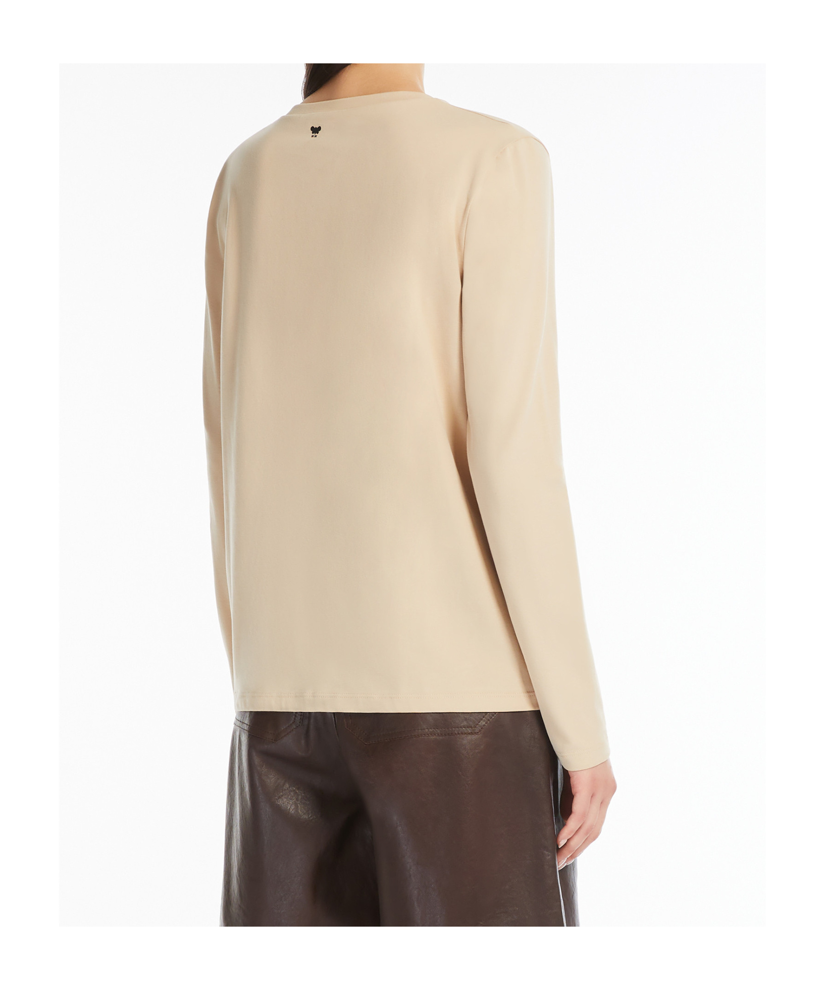 Weekend Max Mara Long-sleeved T-shirt In Nude