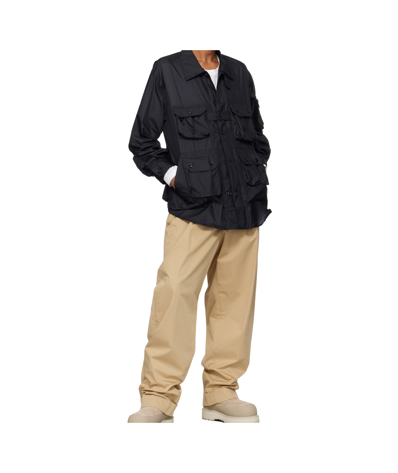Engineered Garments Beige Carlyle Trousers In Nude