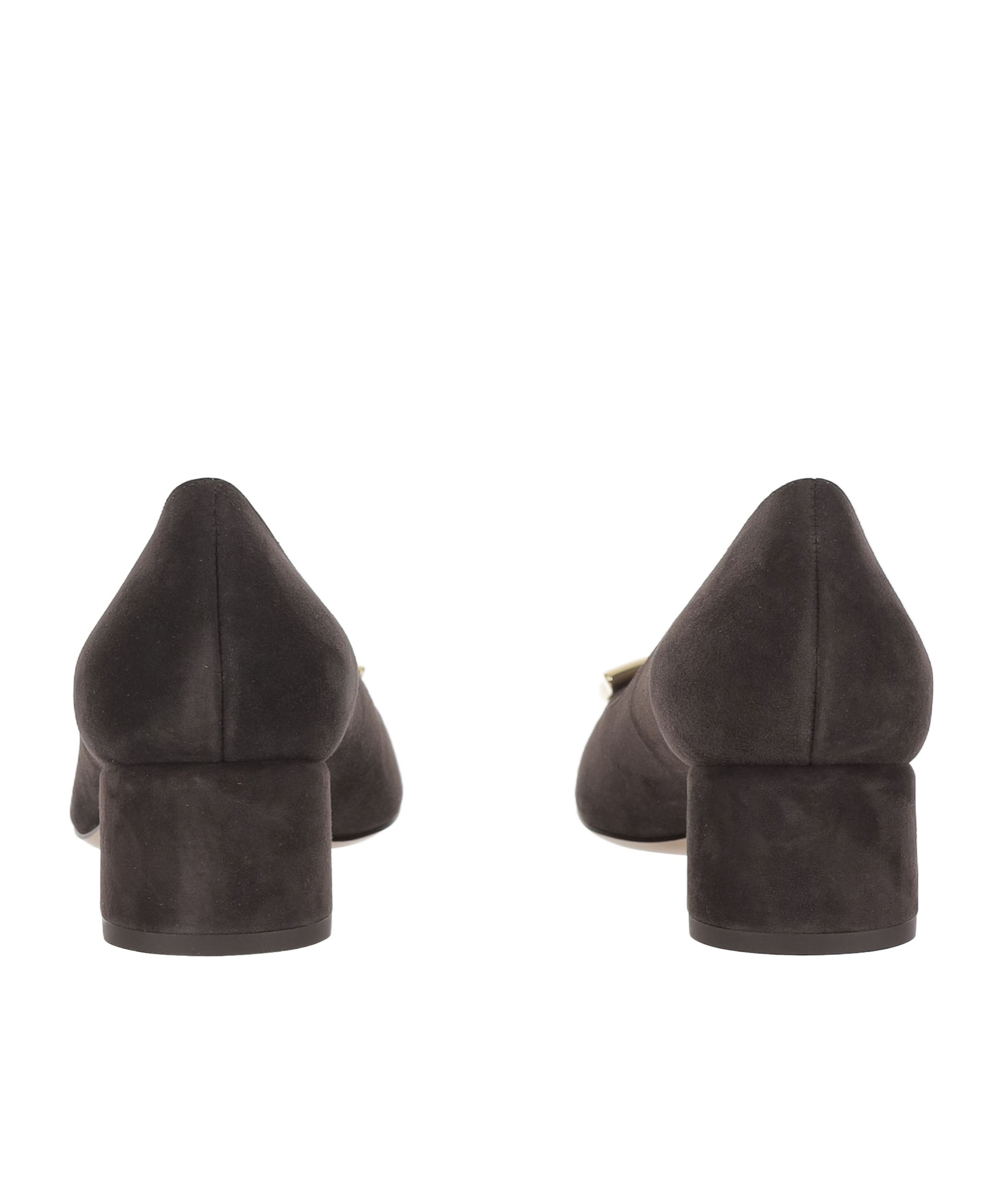 Ferragamo 40mm Gancini-embellished Block-heel Pumps In Green