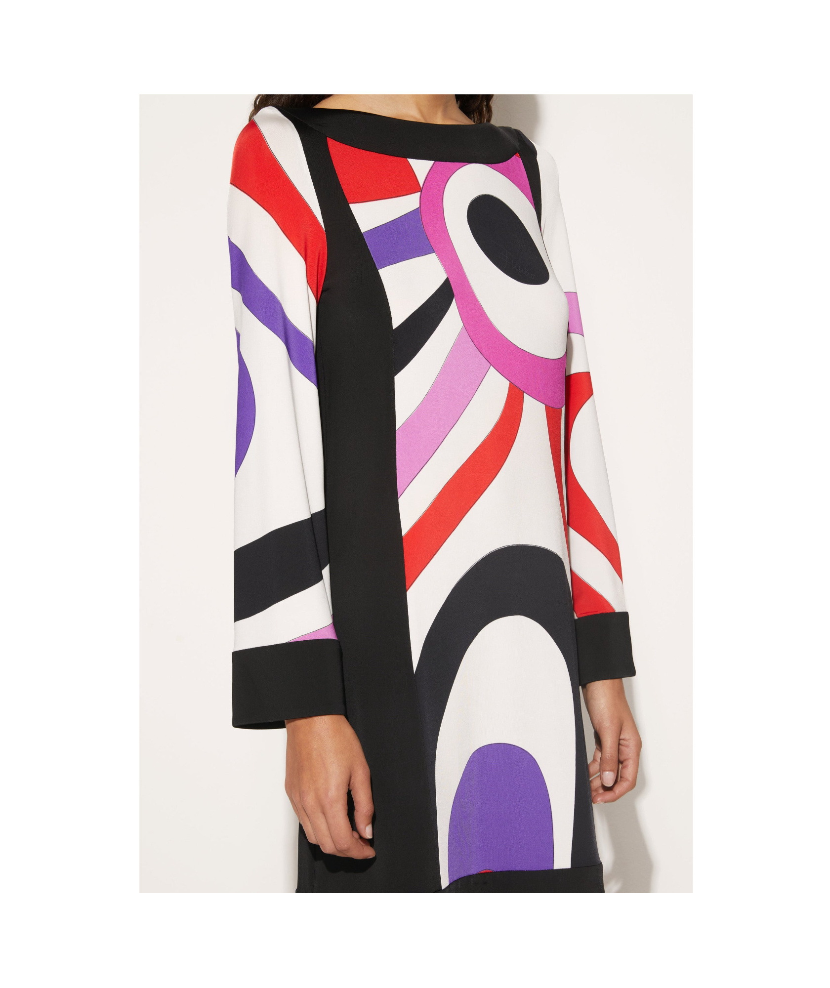 Emilio Pucci Viscose Mini Dress In Black