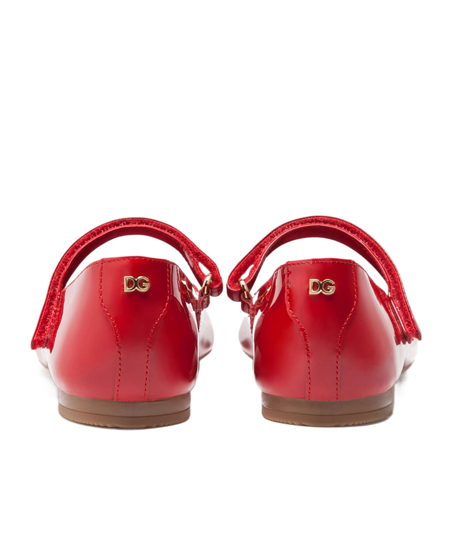 Dolce & Gabbana Patent Leather Mary Jane Ballet Shoe In Red