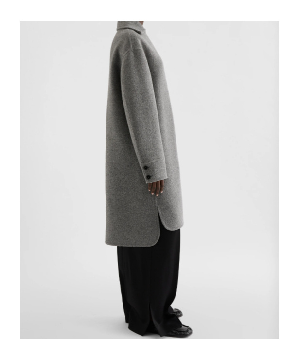 Jil Sander Single-breasted Oversized Coat In Gray