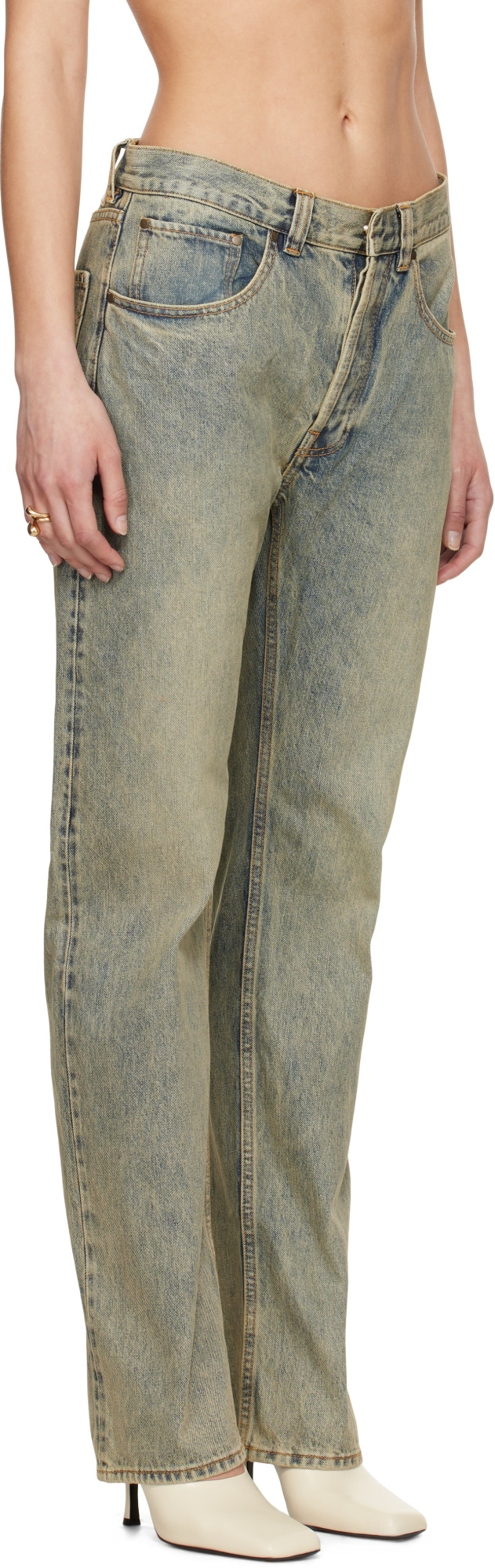Entire Studios Slem Jeans In Surface Wave