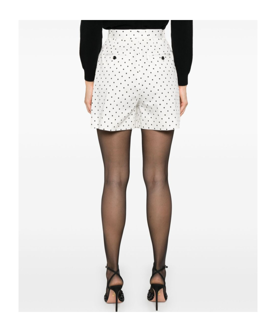 Dolce & Gabbana Polka-dot Shorts In White
