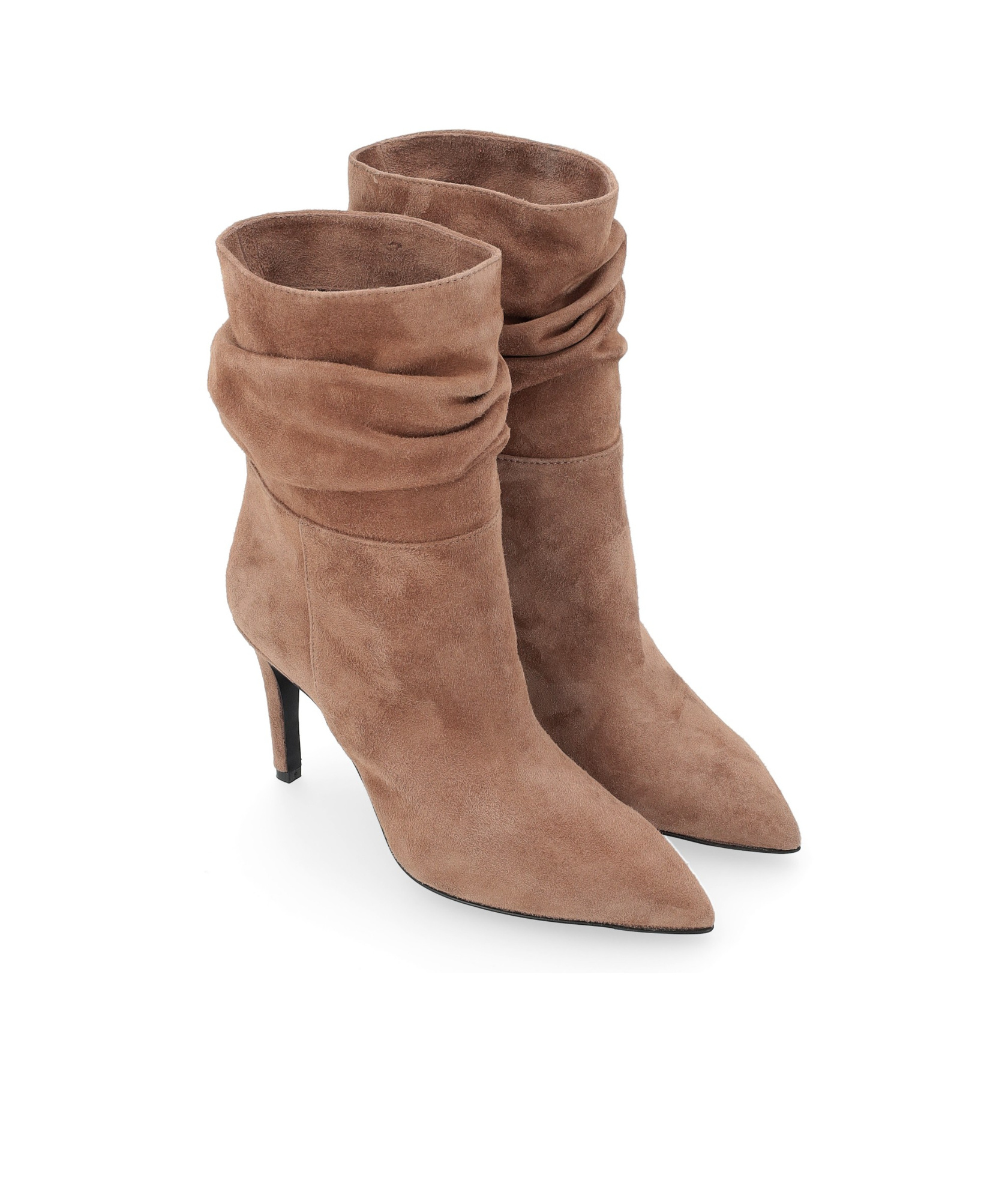 Shop Via Roma 15 High-heeled Short Boots In Brown