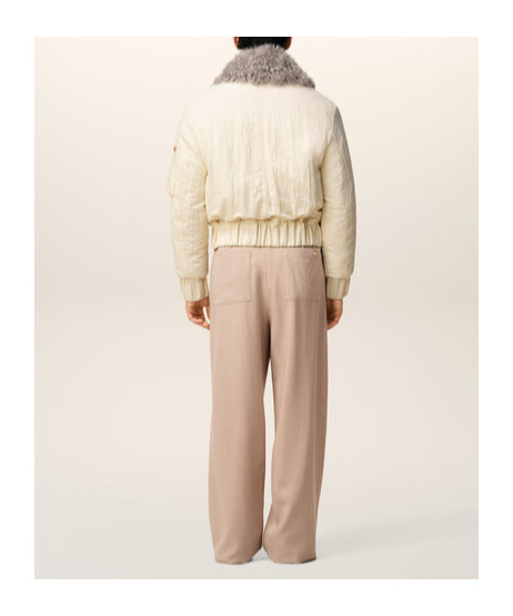 Ami Alexandre Mattiussi Ami Paris Quilted Bomber Jacket In White