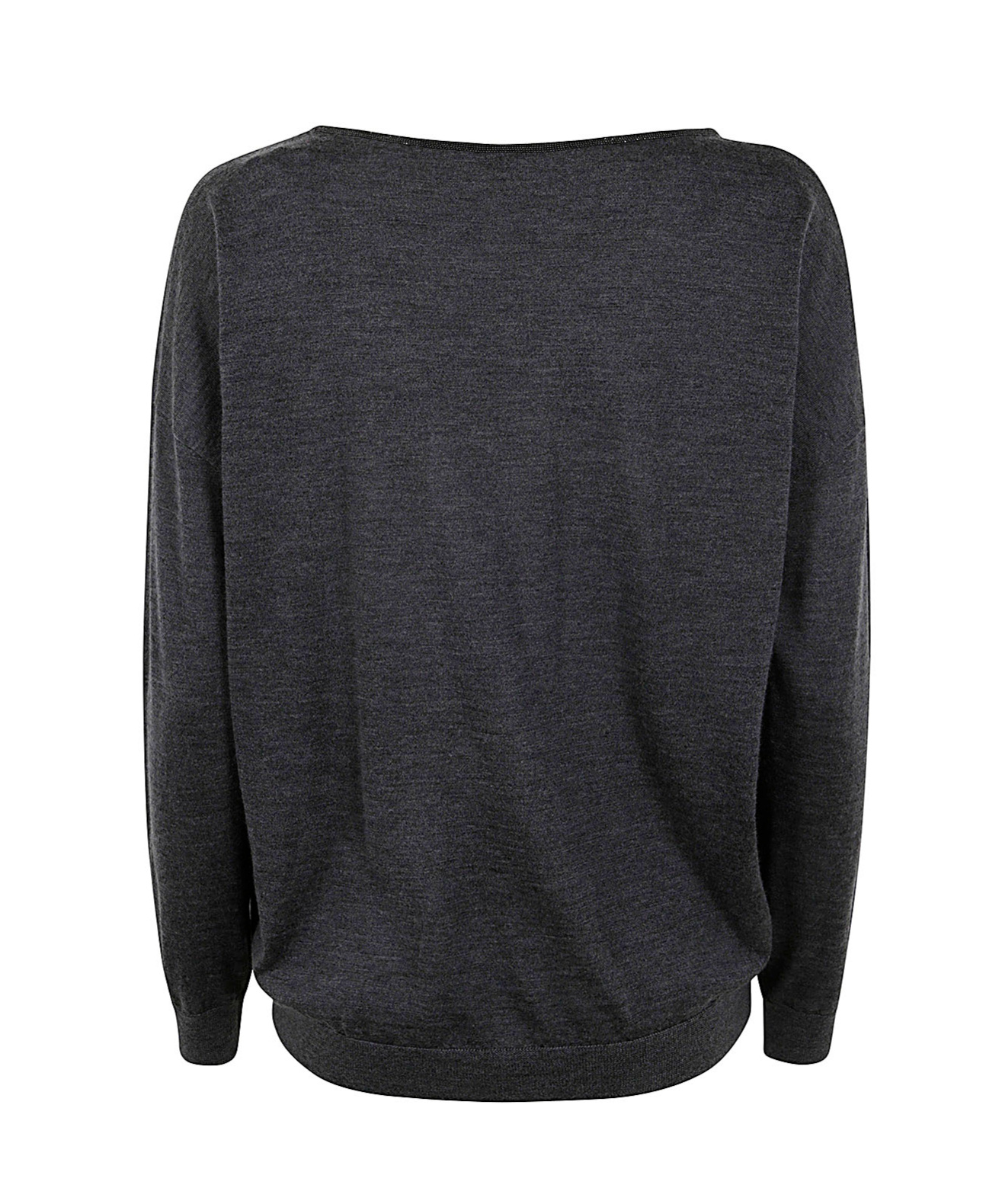 Brunello Cucinelli Women's V-neck Jumper Sweater In Gray