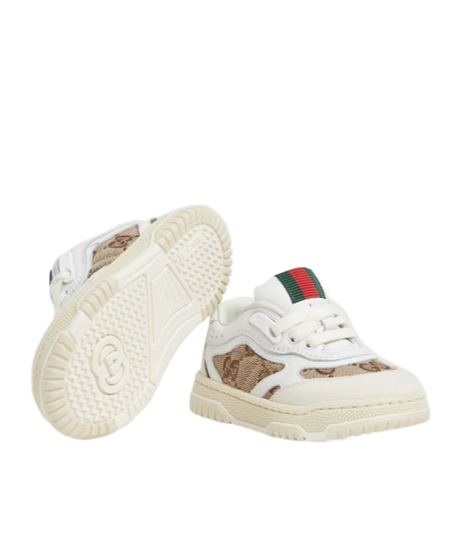 Shop Gucci Re-web Sneakers In White