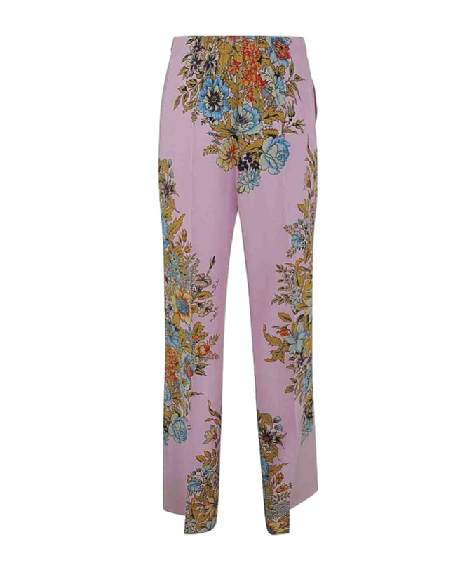 Etro Floral Casual Pants In Multi