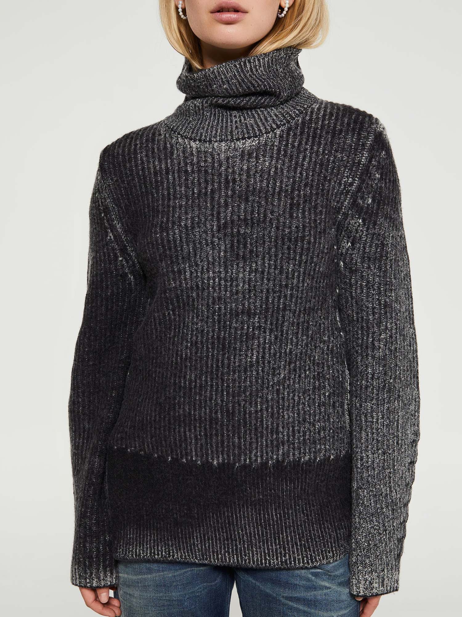 Acne Studios Turtleneck Knitted Sweaters In Black