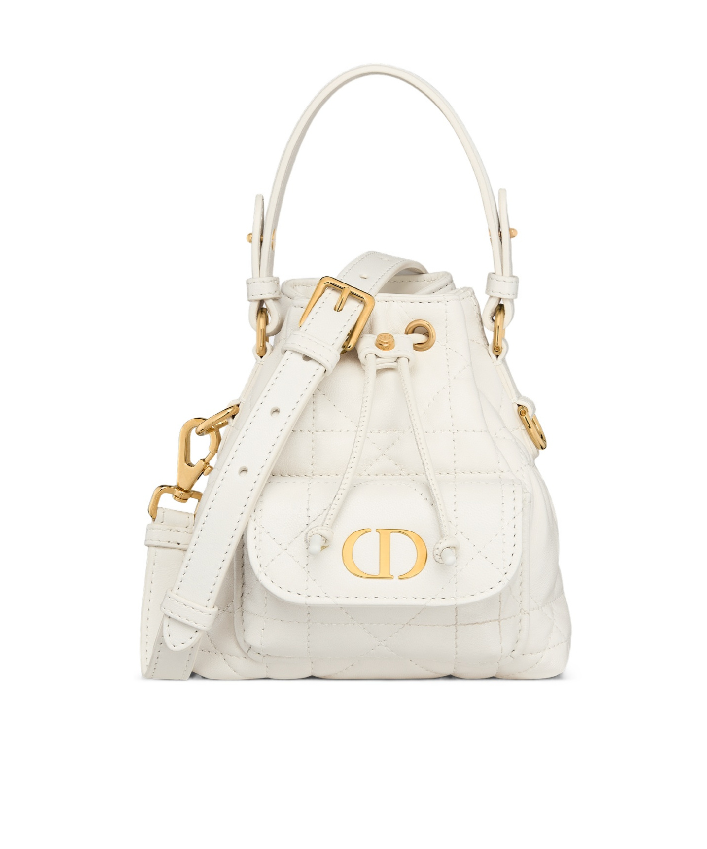 Dior Caro Nano Bucket Bag In Latte