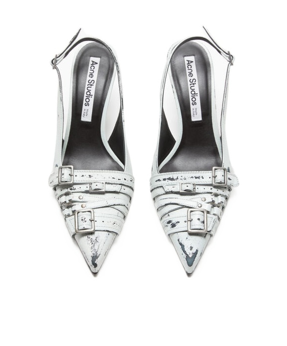 Acne Studios Pointed High-heeled Sandals In White