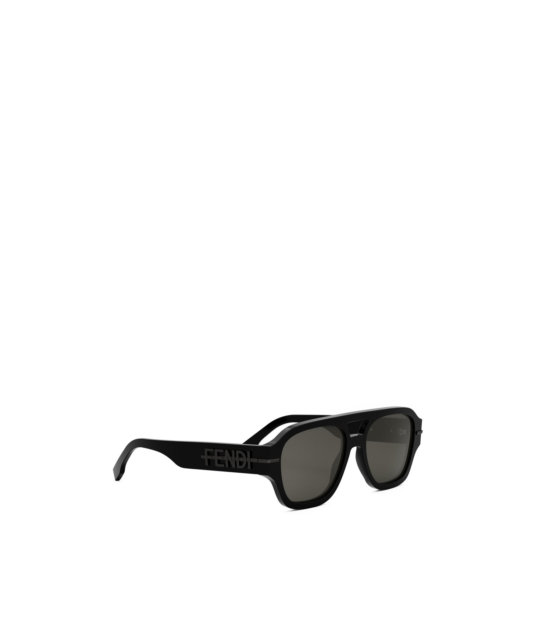 Fendi The Graphy 55mm Geometric Sunglasses In Gray