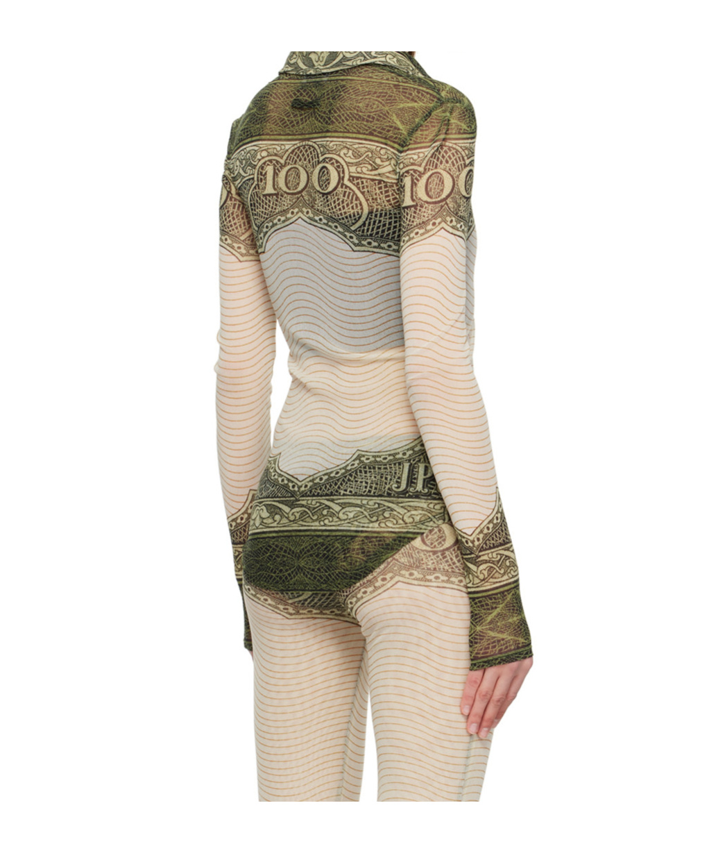 Shop Jean Paul Gaultier Long-sleeved Shirt In Nude