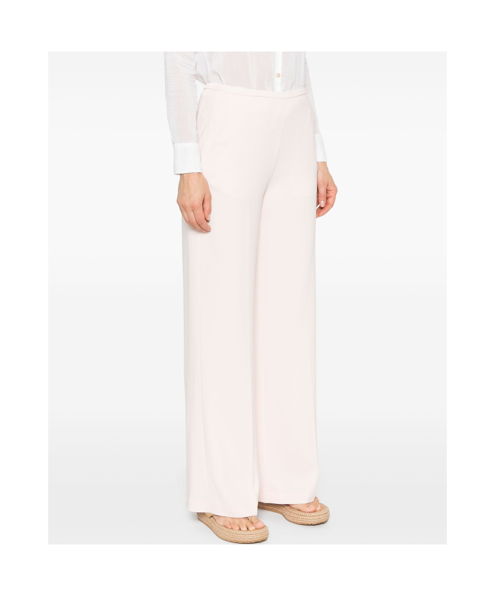 Shop Forte Forte Wide-leg Casual Pants In White